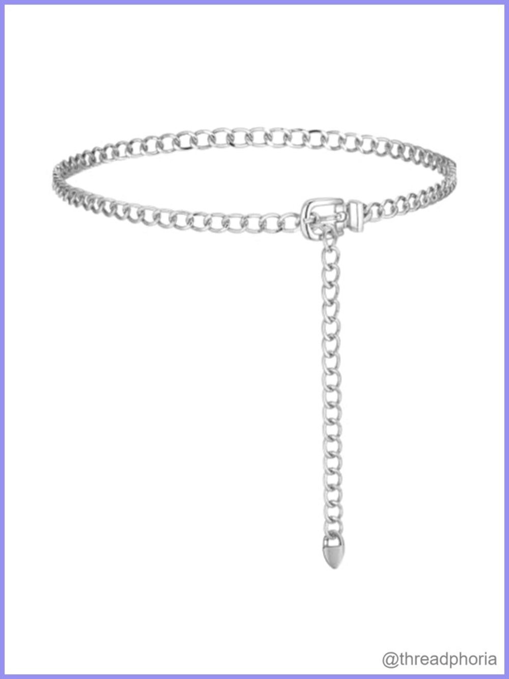 Metal Chain Waist Belt Adjustable for Dress Jeans